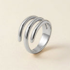 Silver Triple Wrap Coil Ring