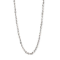 Silver Twisted Rope Chain Necklace