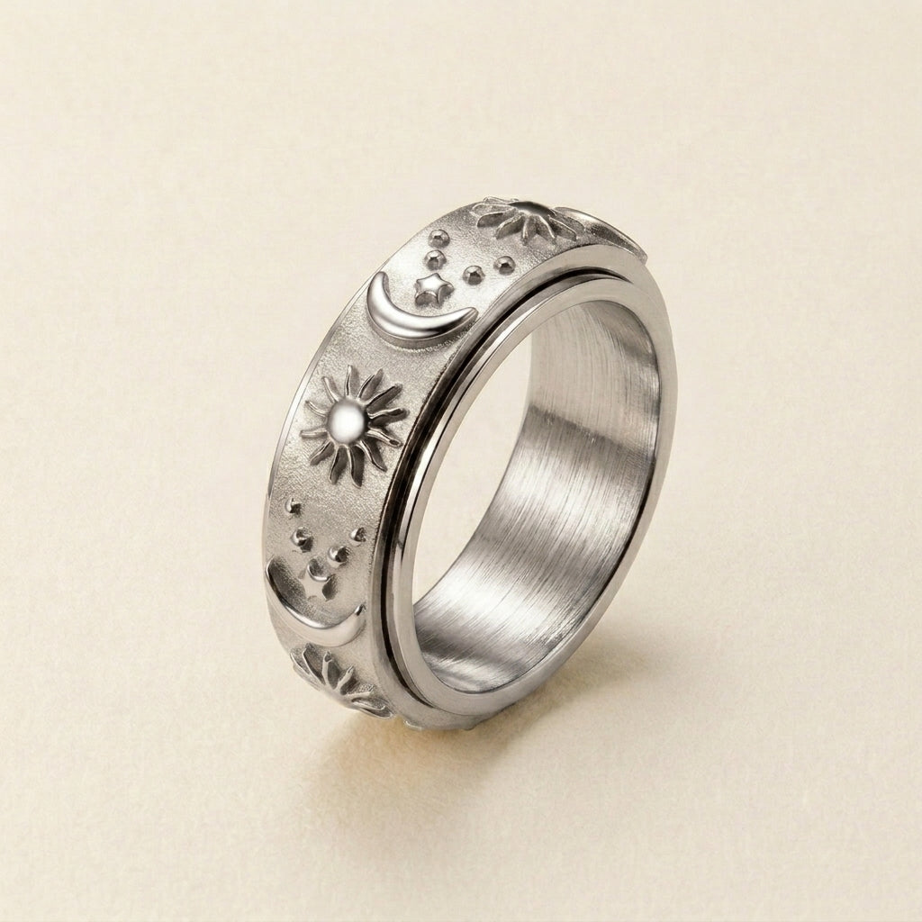 Silver Cosmic Spinner Ring