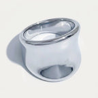 Silver Wide Flat-Top Signet Ring
