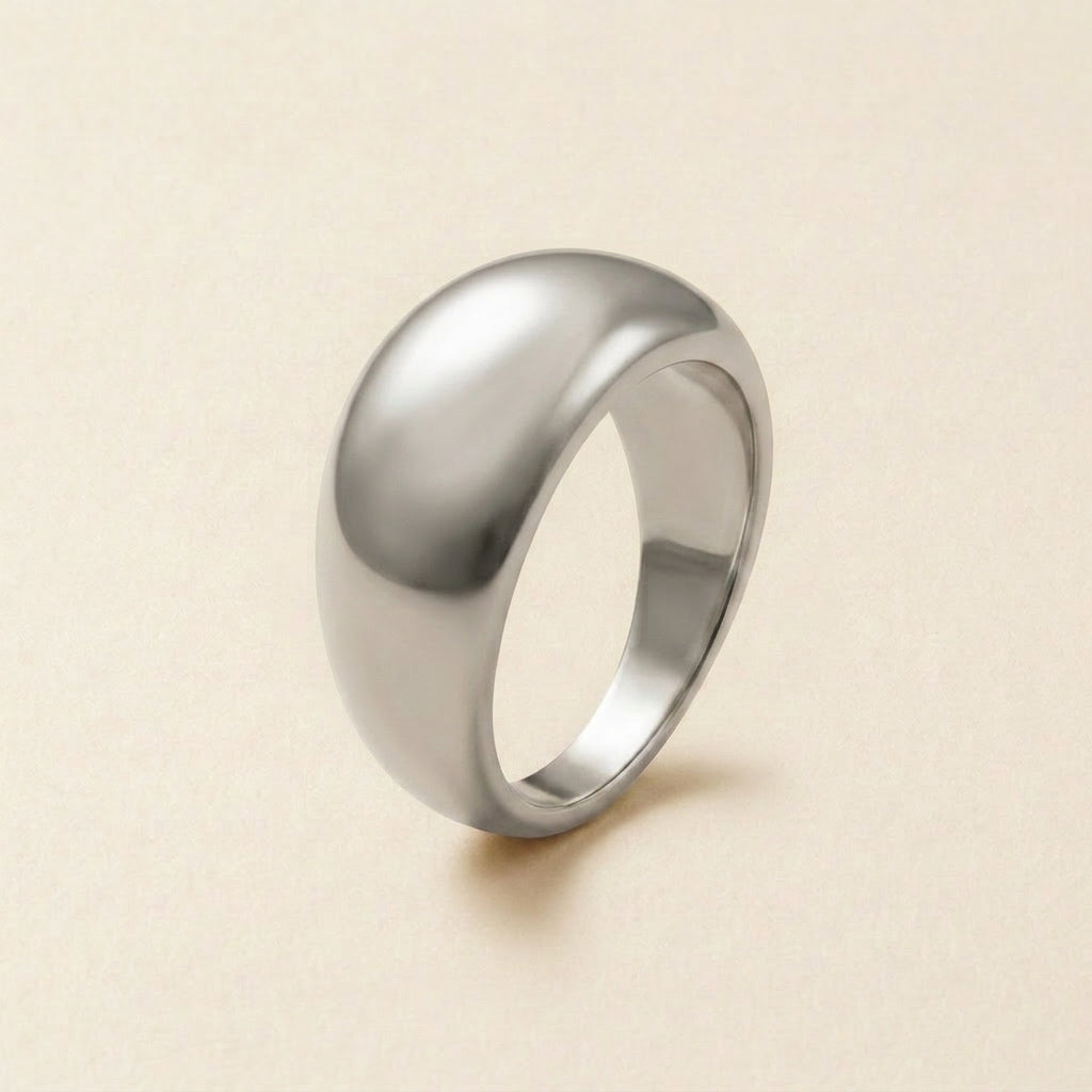 Silver Chunky Dome Statement Ring