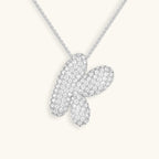 Hailey Bubble Initial Silver Necklace
