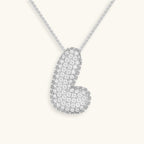 Hailey Bubble Initial Silver Necklace