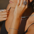 Linked Silver Paperclip Bracelet