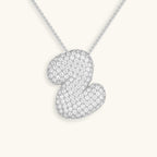 Hailey Bubble Initial Silver Necklace