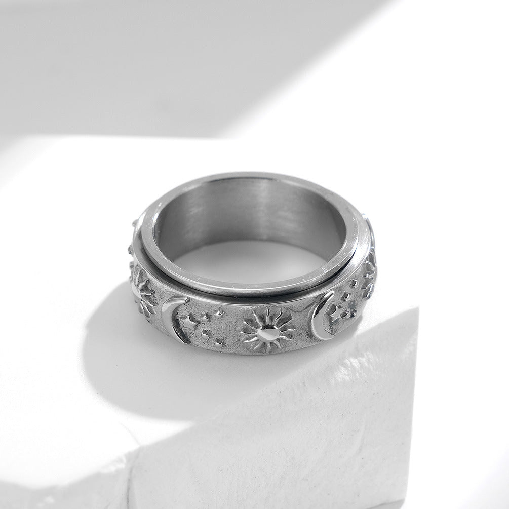 Silver Cosmic Spinner Ring