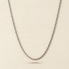 Silver Twisted Rope Chain Necklace
