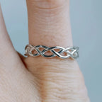 Silver Celtic Braided Band Ring