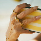Gold Oval Gemstone Signet Rings